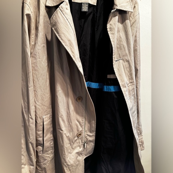 Banana Republic tan Trench Coat XL fall neutral basic minimalist lightweight - Picture 6 of 13